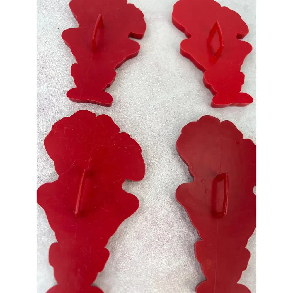 Vintage‎ Santa Clause with toy bag cookie cutters Lot of 4